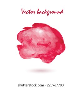 Abstract watercolor background. Hand-drawn painted, vector element for design. Blots isolated. 