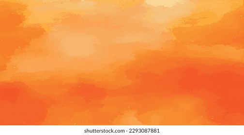 Abstract watercolor background orange yellow paper texture, colorful watercolor grunge - Vector illustration