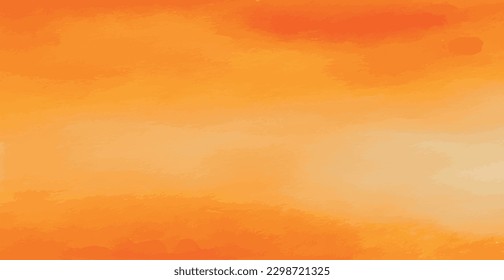 Abstract watercolor background orange yellow paper texture, colorful watercolor grunge - Vector illustration