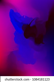 Abstract watercolor background, painted vector illustration like sea waves. Watercolor gradient pattern with thin wavy border lines, vector painting. Bright substrate. Abstract colorful oil paints.