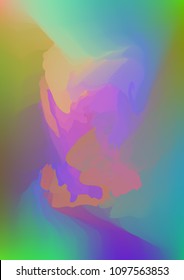 Abstract watercolor background, painted vector illustration like sea waves. Watercolor gradient pattern with thin wavy border lines, vector painting. Bright substrate. Abstract colorful oil paints.