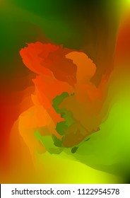 Abstract watercolor background, painted vector illustration like sea waves. Watercolor gradient pattern with thin wavy border lines, vector painting. Bright substrate. Abstract colorful oil paints.