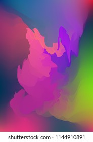 Abstract watercolor background, painted vector illustration like sea waves. Watercolor gradient pattern with thin wavy border lines, vector painting. Bright substrate. Abstract colorful oil paints.