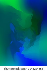 Abstract watercolor background, painted vector illustration like sea waves. Watercolor gradient pattern with thin wavy border lines, vector painting. Bright substrate. Abstract colorful oil paints.
