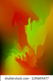 Abstract watercolor background, painted vector illustration like sea waves. Watercolor gradient pattern with thin wavy border lines, vector painting. Bright substrate. Abstract colorful oil paints.