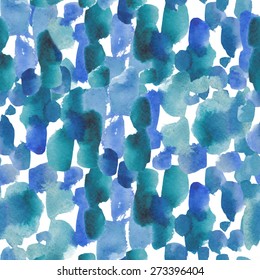 Abstract watercolor background, pattern of ink spots on a white background. Hand-painted ornament vector