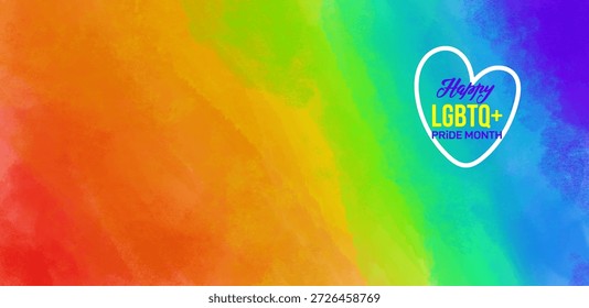 Abstractas patrón de fondo de acuarela. Tonos arcoíris vibrantes para el Diseño gráfico. Moderno fondo amigable LGBTQ para póster, Anuncio, redes sociales, evento del orgullo, Fondo de pantalla, proyecto visual creativo.