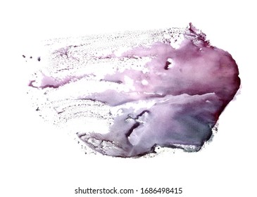 Abstract watercolor background with purple, grey and black colors. Beautiful stain for presentation, artwork, website, app, postcard, desktop.