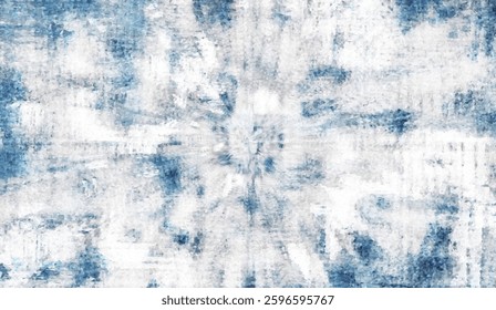 Abstract watercolor background with a radial blur effect creating a sense of depth and movement, featuring shades of blue and white for a calming visual experience