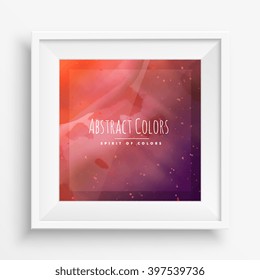 abstract watercolor background with realistic white frame