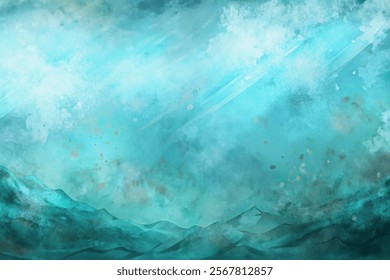 Abstract watercolor background, serene blue tones, textured layers, artistic landscape, calming atmosphere, versatile design.