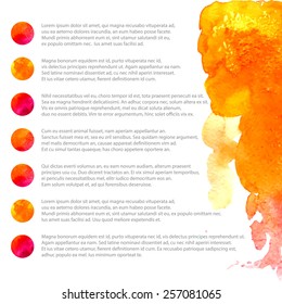 Abstract watercolor background set. Hand drawn watercolour illustration.
