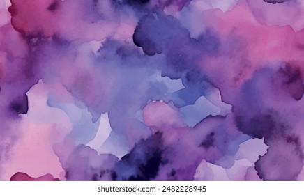 abstract watercolor background, shades of violet, soft, pattern	
