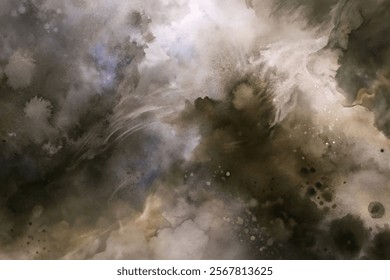 Abstract watercolor background, soft earthy tones, artistic texture, fluid design, perfect for creative projects.