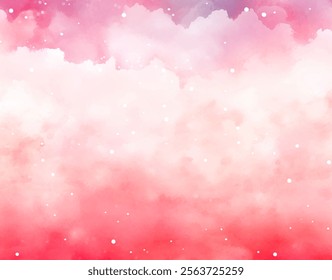 Abstract watercolor background of soft pink brushstroke textures and gentle splashes of white. Relaxing blend of hues serene and artistic element vector creative design. Dreamy gradient