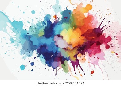 abstract watercolor background with splashes