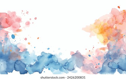 abstract watercolor background with splashes	
