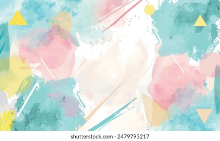  abstract watercolor background with watercolor splashes, pastel colors