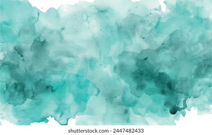 abstract watercolor background with splashes turquoise	