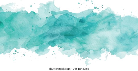 abstract watercolor background splashes turquoise