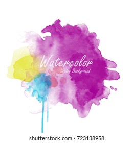 abstract watercolor background template vector