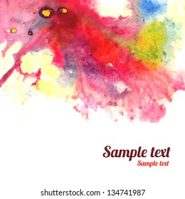 Abstract  watercolor background - vector