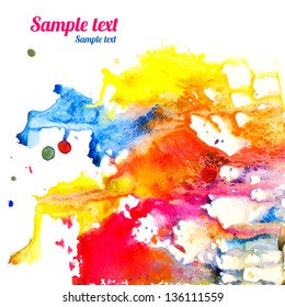 Abstract  watercolor background - vector