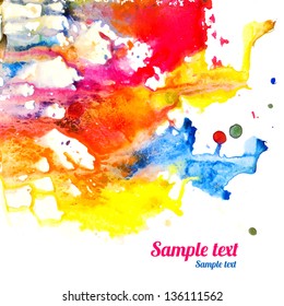 Abstract  watercolor background - vector