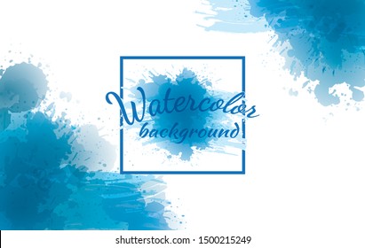 Abstract watercolor background Vector illustration.