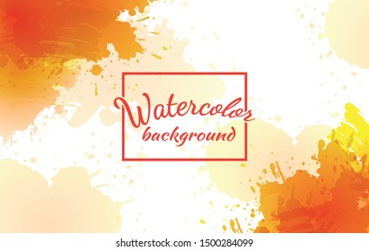 Abstract watercolor background Vector illustration.