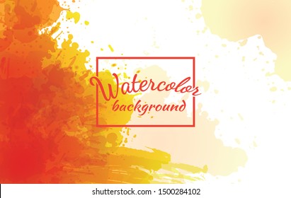 Abstract watercolor background Vector illustration.
