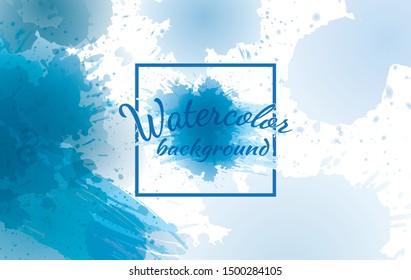 Abstract watercolor background Vector illustration.