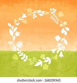 Abstract watercolor background. Vector illustration. Global color used.