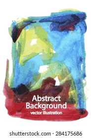 Abstract watercolor background. Vector illustration.