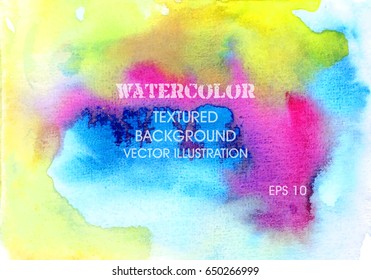 Abstract watercolor background, vector illustration