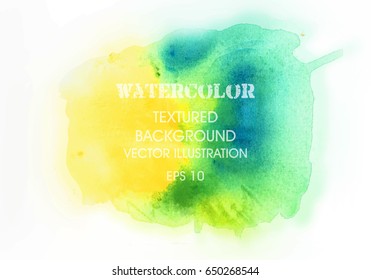 Abstract watercolor background, vector illustration