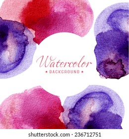 Abstract watercolor background. Vector watercolor background for textures. 