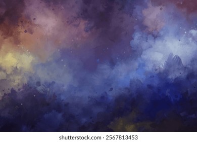 Abstract watercolor background, vibrant color blend, artistic texture, dreamy atmosphere, suitable for design projects.