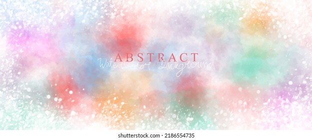 Resumen Fondo de color de agua. Diseño de papel tapiz con manchas acuáticas pintadas a mano. Ilustración vectorial para impresiones, fondo de portada, banner, cartel, portada, folleto y tarjetas de invitación