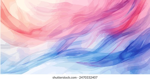 Abstract watercolor background with wave line vibrant colors vector illustration design