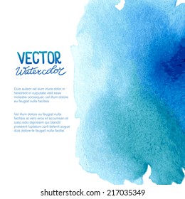 Abstract watercolor background for your design. Eps 8 vector.