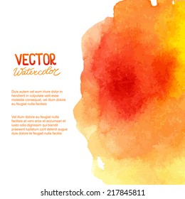 Abstract watercolor background for your design. Eps 8 vector.