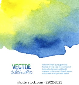 Abstract watercolor background for your design. Eps 8 vector.