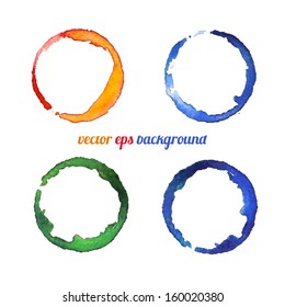 Abstract  watercolor background,vector illustration for round stains.
