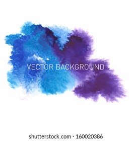 Abstract  watercolor background,vector illustration, stain watercolors colors wet on wet paper.