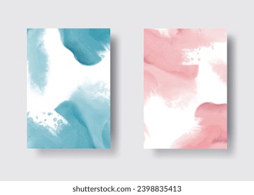 Abstract watercolor banner set. Watercolour vector design element. Abstract vector illustration.
