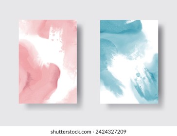 Abstract watercolor banner set. Watercolour vector design element. Abstract vector illustration.