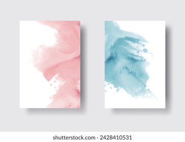 Abstract watercolor banner set. Watercolour vector design element. Abstract vector illustration.