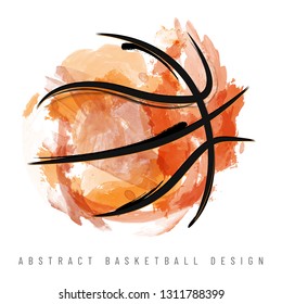 Abstrakter Basketball auf weißem Hintergrund - Vektorgrafik