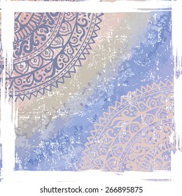 Abstract watercolor bizarre background. All objects are conveniently grouped  and are easily editable.